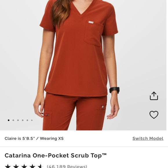 Figs one pocket scrub top - Picture 1 of 2